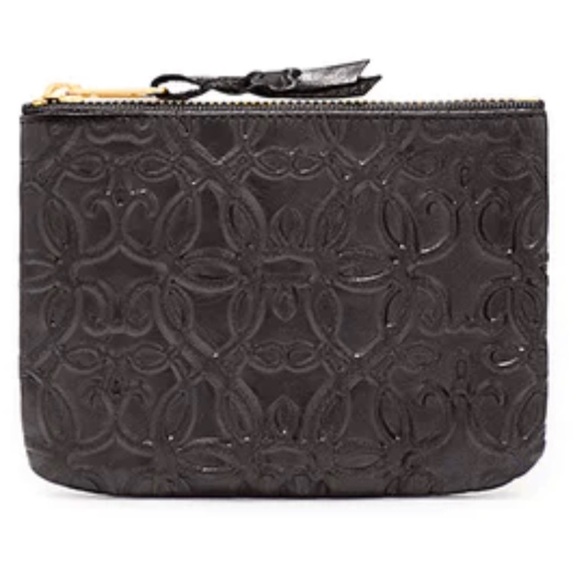 Alex Ani Black Embossed Leather zipper Clutch/Pouch NWT - Picture 2 of 8